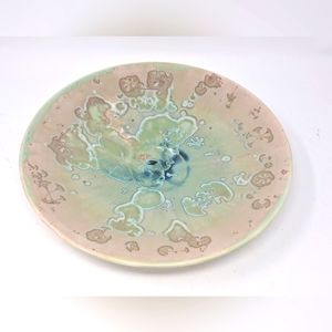 Ceramic Dish With Crystaline Glaze